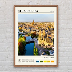 Fotografía real, impresión de Estrasburgo, arte mural de Estrasburgo, póster de Estrasburgo, fotografía de Estrasburgo, impresión de póster de Estrasburgo, decoración de Estrasburgo, Francia