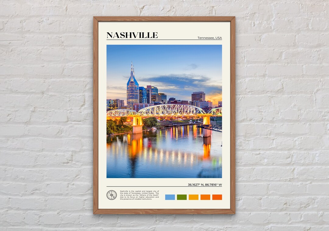 Real Photo, Nashville Print, Nashville Wall Art, Nashville Poster