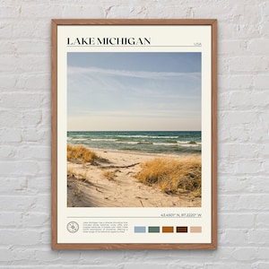 Real Photo, Lake Michigan Print, Lake Michigan Wall Art, Lake Michigan Poster, Lake Michigan  Photo, Lake Michigan Decor, USA