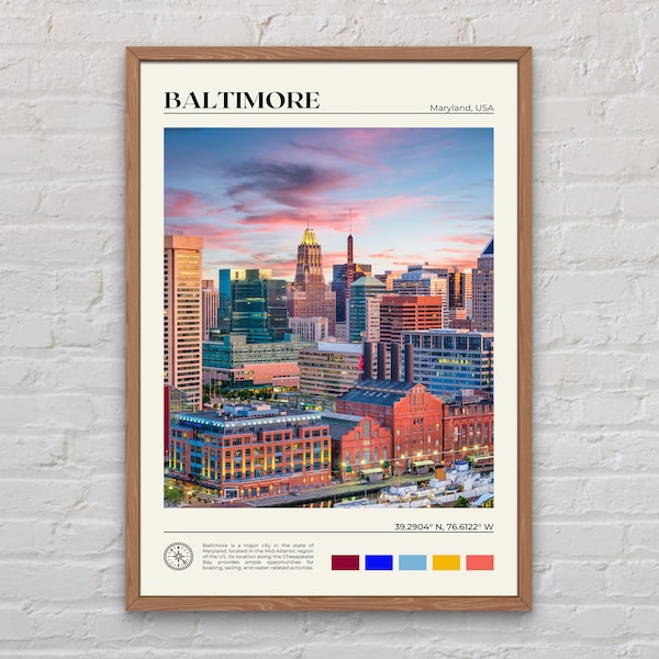 Real Photo, Baltimore Print, Baltimore Wall Art, Baltimore Poster, Baltimore Photo, Baltimore Poster Print, Baltimore Wall Decor, USA