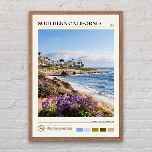 Vraie photo, impression de Californie du Sud, art mural Californie, affiche de Californie du Sud, photo de Californie, impression d'affiche de Californie