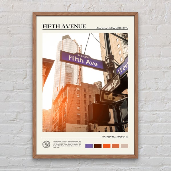 Real Photo, Fifth Avenue Print, Fifth Avenue Wall Art, Fifth Avenue Poster, Fifth Avenue Photo, Fifth Avenue Wall Decor, 5th Avenue