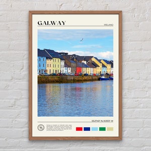 Foto real, impressão de Galway, arte de parede de Galway, pôster de Galway, foto de Galway, impressão de pôster de Galway, decoração de parede de Galway, impressão de pôster da Irlanda
