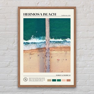 Foto reale, stampa Hermosa Beach, arte murale Hermosa Beach, poster Hermosa Beach, foto Hermosa Beach, decorazioni Hermosa Beach, California