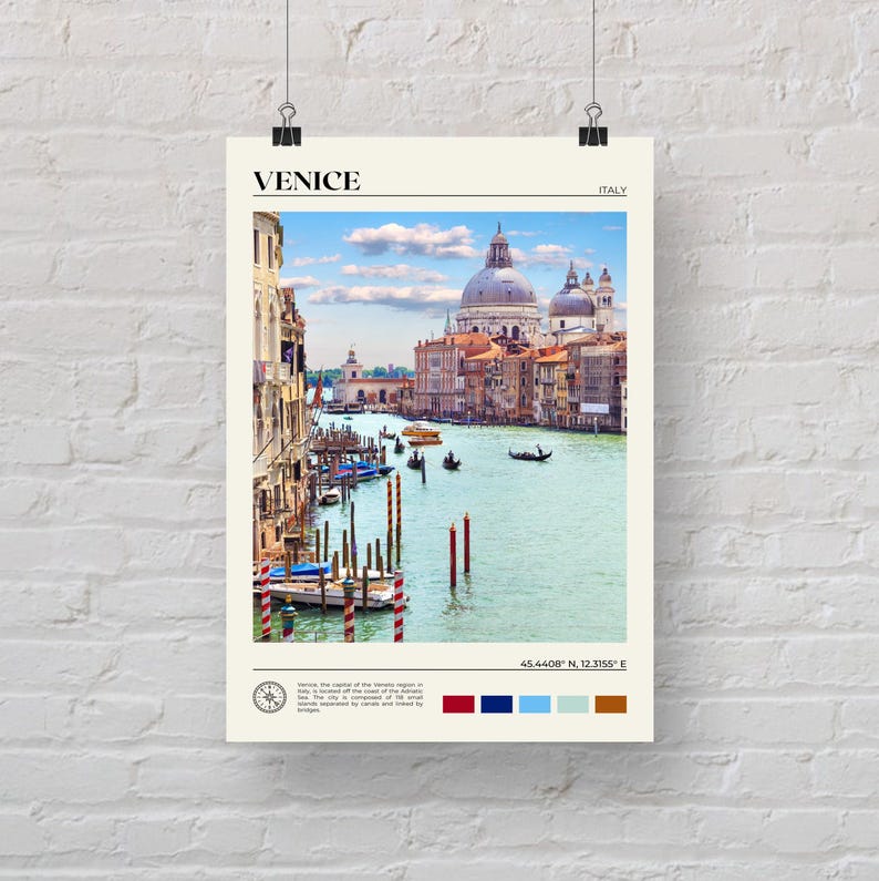 Riktigt foto, Venedig-tryck, Venedig väggkonst, Venedig affisch, Venedig foto, Venedig affischtryck, Venedig väggdekor, Italien affischtryck bild 5
