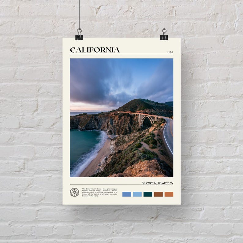 Real Photo, California Print, California Wall Art, California Poster, California Photo, California Poster Print, California Decor image 5