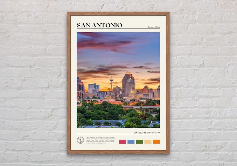Real Photo, San Antonio Print, San Antonio Art, San Antonio Poster, San Antonio Photo, San Antonio Poster Print, San Antonio Decor image 1