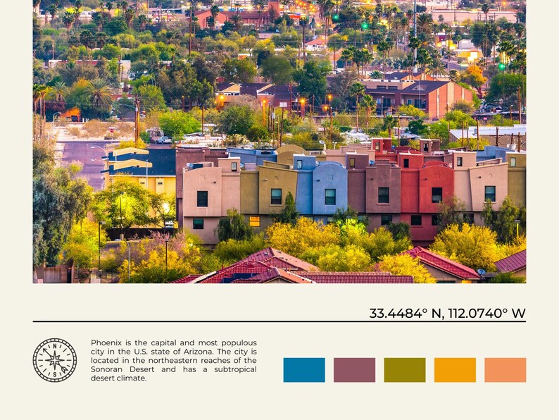 Echte foto, Phoenix-afdruk, Phoenix-muurkunst, Phoenix-poster, Phoenix-foto, Phoenix-posterafdruk, Phoenix-muurdecoratie, Arizona-afdruk afbeelding 6