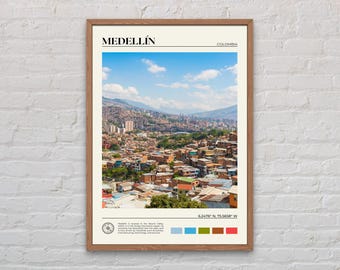 Vraie photo, impression de Medellin, art mural de Medellin, affiche de Medellin, photo de Medellin, impression d&#39;affiche de Medellin, décoration murale de Medellin, Colombie