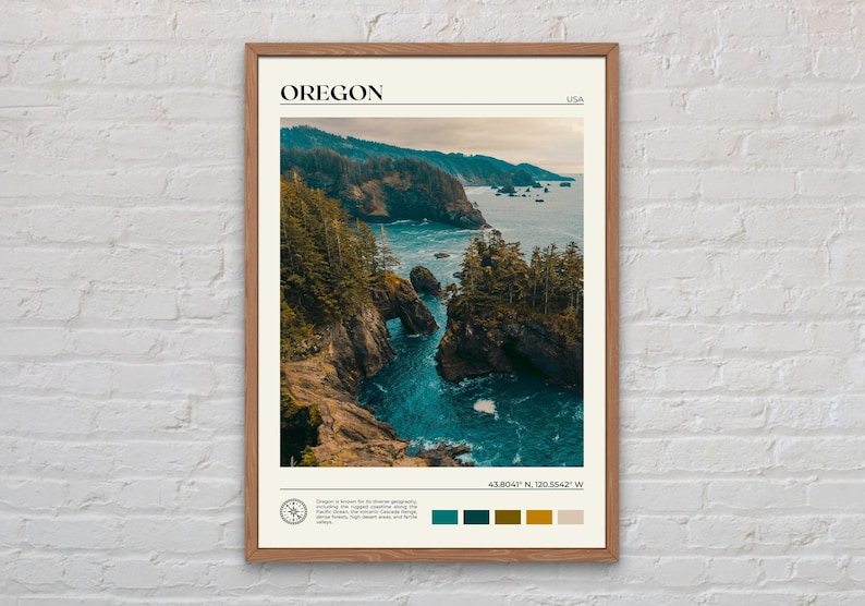 Real Photo, Oregon Print, Oregon Wall Art, Oregon Poster, Oregon Photo, Oregon Poster Print, Oregon Wall Decor, USA Poster Print image 1