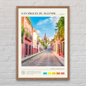Foto real, impressão de San Miguel de Allende, arte de parede de San Miguel de Allende, pôster de San Miguel de Allende, foto de San Miguel de Allende