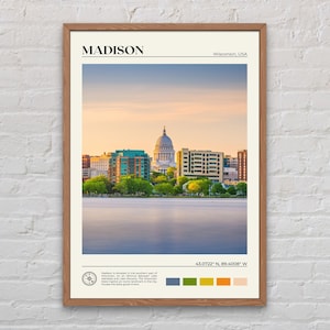Real Photo, Madison Print, Madison Wall Art, Madison Poster, Madison Photo, Madison Poster Print, Madison Wall Decor, Wisconsin, USA