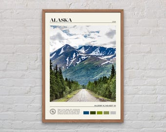 Echtes Foto, Alaska Druck, Alaska Wandkunst, Alaska Poster, Alaska Foto, Alaska Poster-Druck, Alaska-Wand-Dekor, USA-Druck