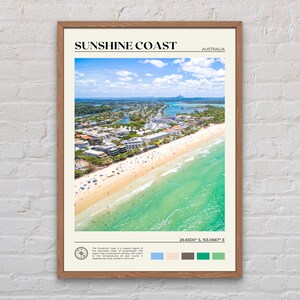 Foto real, impressão Sunshine Coast, arte de parede Sunshine Coast, pôster Sunshine Coast, foto Sunshine Coast, impressão de pôster da Austrália
