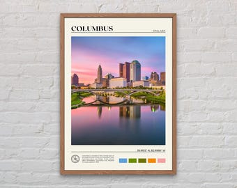 Real Photo, Columbus Print, Columbus Wall Art, Columbus Poster, Columbus Photo, Columbus Poster Print, Columbus Decor, Ohio Print