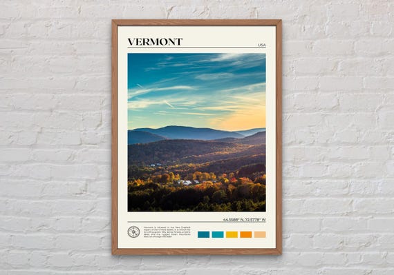 Real Photo, Vermont Print, Vermont Wall Art, Vermont Poster, Vermont Photo, Vermont Poster Print, Vermont Decor, USA Poster Print