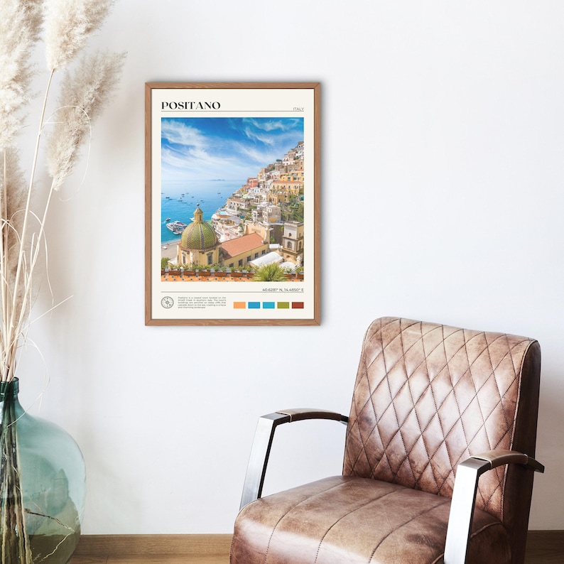 Foto real, Impresión de Positano, Arte mural de Positano, Póster de Positano, Foto de Positano, Impresión de póster de Positano, Decoración de Positano, Amalfi, Italia imagen 2