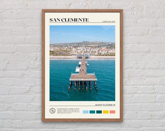 Foto real, Impresión de San Clemente, Arte mural de San Clemente, Póster de San Clemente, Foto de San Clemente, Impresión de póster de San Clemente, California