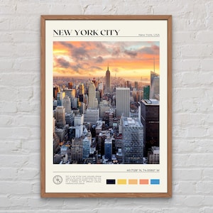 Foto real, impressão da cidade de Nova York, arte de parede de Nova York, pôster de Nova York, foto de Nova York, impressão de pôster de Nova York, decoração de Nova York, EUA
