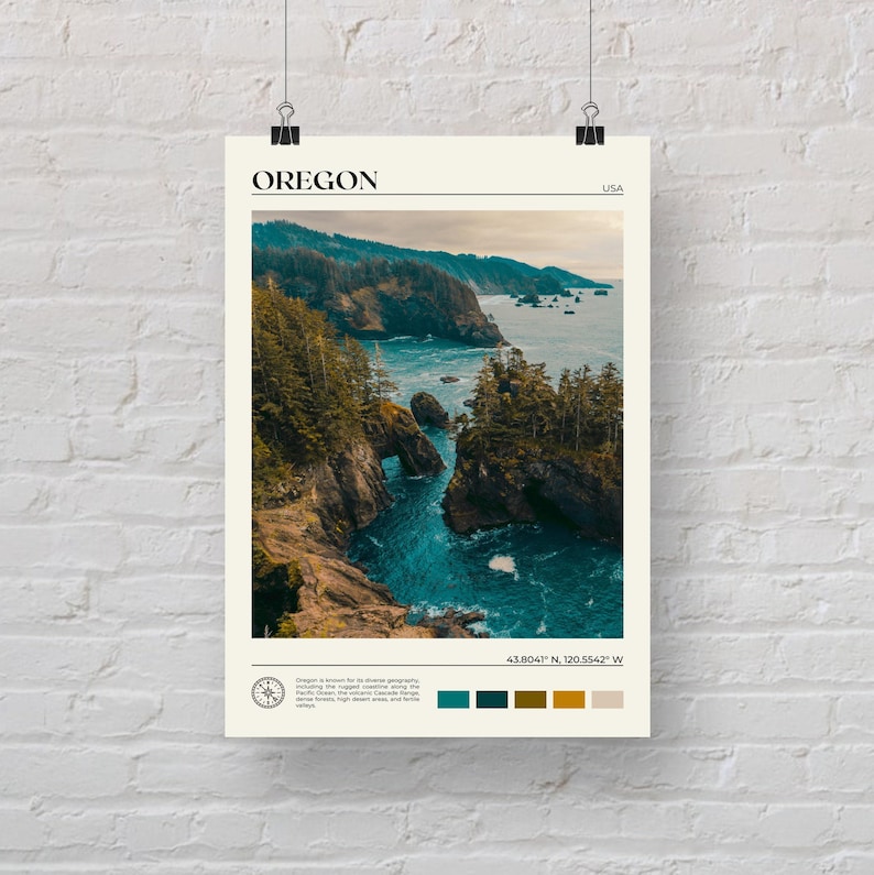 Real Photo, Oregon Print, Oregon Wall Art, Oregon Poster, Oregon Photo, Oregon Poster Print, Oregon Wall Decor, USA Poster Print image 5