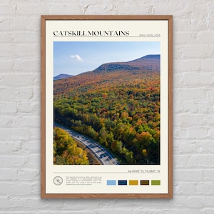 Vraie photo, impression des montagnes Catskill, art mural des montagnes Catskill, affiche Catskill, photo des montagnes Catskill, impression affiche New York