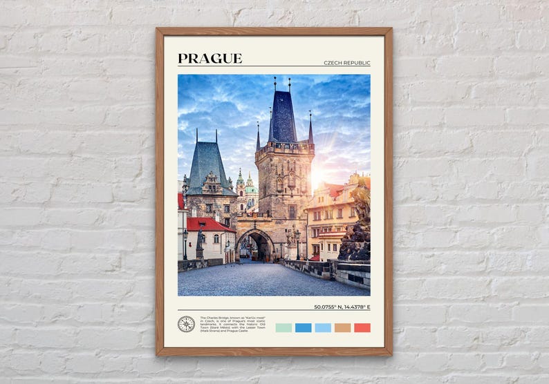 Real Photo, Prague Print, Prague Wall Art, Prague Poster, Prague Photo, Prague Poster Print, Prague Wall Decor, Czech Republic image 1