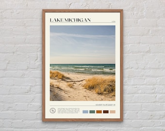 Echtes Foto, Lake LakeMichigan Druck, Lake Michigian Wandkunst, Lake Michigian Poster, Lake Michiganchi Foto, Lake Michigianischen Dekor, USA