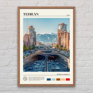 Foto real, impressão de Teerã, arte de parede de Teerã, pôster de Teerã, foto de Teerã, impressão de pôster de Teerã, decoração de parede de Teerã, pôster do Oriente Médio