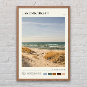 Echtes Foto, Lake LakeMichigan Druck, Lake Michigian Wandkunst, Lake Michigian Poster, Lake Michiganchi Foto, Lake Michigianischen Dekor, USA