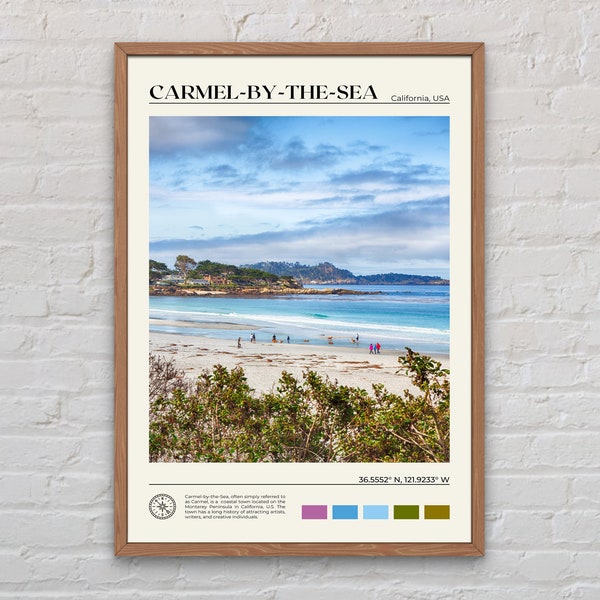 Carmel by the Sea Poster Etsy