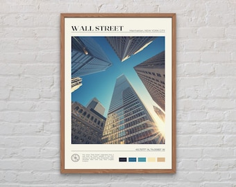 Real Photo, Wall Street Print, Wall Street Art, Wall Street Poster, Wall Street Photo, Wall Street Poster Print, Wall Street Decor