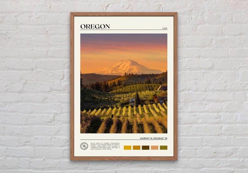 Real Photo, Oregon Print, Oregon Wall Art, Oregon Poster, Oregon Photo, Oregon Poster Print, Oregon Wall Decor, USA Poster Print image 1