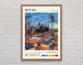 Real Photo, Denver Print, Denver Wall Art, Denver Poster, Denver Photo, Denver Poster Print, Denver Decor, Colorado Poster Print, USA
