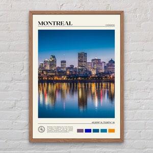 Vraie photo, impression de Montréal, art mural Montréal, affiche de Montréal, photo de Montréal, impression d'affiche de Montréal, décoration de Montréal, impression du Canada