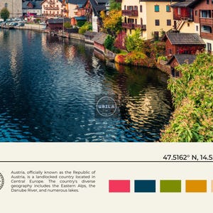 Foto real, Impresión de Austria, Arte mural de Austria, Póster de Austria, Foto de Austria, Impresión de póster de Austria, Decoración de pared de Austria, Póster de Europa imagen 6