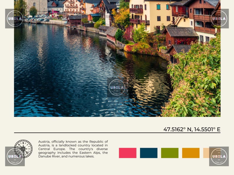 Foto real, Impresión de Austria, Arte mural de Austria, Póster de Austria, Foto de Austria, Impresión de póster de Austria, Decoración de pared de Austria, Póster de Europa imagen 6