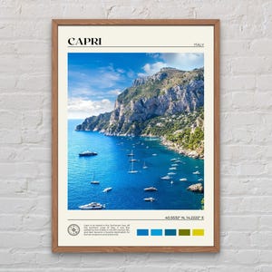 Foto real, Impresión de Capri, Arte mural de Capri, Póster de Capri, Foto de Capri, Impresión de póster de Capri, Decoración mural de Capri, Nápoles, Campania, Italia