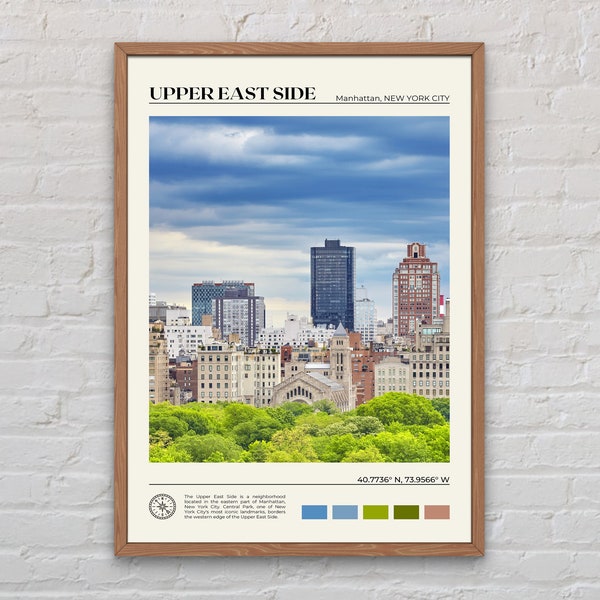 Real Photo, Upper East Side Print, Upper East Side Wall Art, Upper East Side Poster, Upper East Side Photo, Manhattan, New York City