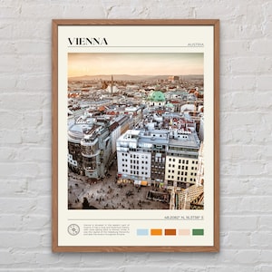 Foto real, impressão de Viena, arte de parede de Viena, pôster de Viena, foto de Viena, impressão de pôster de Viena, decoração de parede de Viena, impressão de pôster da Áustria
