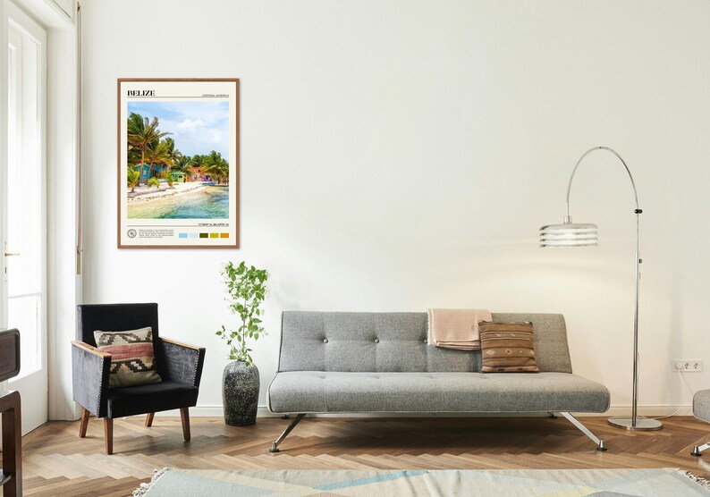 Foto reale, stampa del Belize, arte murale del Belize, poster del Belize, foto del Belize, stampa poster del Belize, decorazione murale del Belize, stampa dell'America Centrale immagine 3
