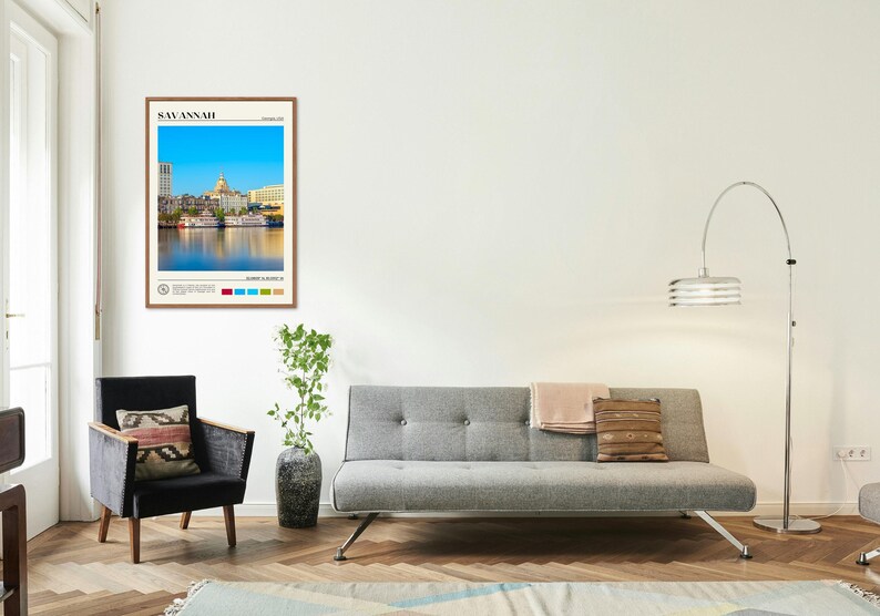 Foto real, Impresión de Savannah, Arte mural de Savannah, Póster de Savannah, Foto de Savannah, Impresión de póster de Savannah, Decoración de Savannah, Impresión de Georgia imagen 3