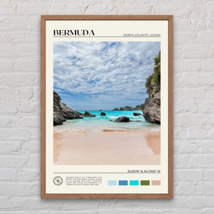 Echte foto, print bermuda, bermuda kunst aan de muur, bermuda poster, bermuda foto, bermuda poster print, bermuda muur decor, Noord-Amerika