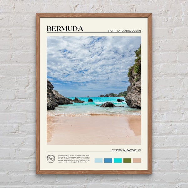 Echtes Foto, Bermuda Print, Bermuda Wandkunst, Bermuda Poster, Bermuda Foto, Bermuda Poster Druck, Bermuda Wanddekor, Nordamerika