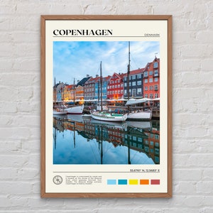 Foto real, impressão de Copenhague, arte de parede de Copenhague, pôster de Copenhague, foto de Copenhague, impressão de pôster de Copenhague, decoração de Copenhague