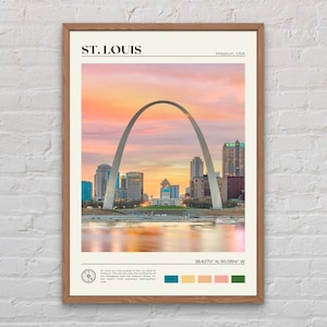 Fotografía real, impresión de San Luis, arte mural de San Luis, póster de San Luis, fotografía de San Luis, impresión de póster de San Luis, decoración de pared de San Luis