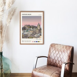 Foto real, Impresión de Edimburgo, Arte mural de Edimburgo, Póster de Edimburgo, Foto de Edimburgo, Impresión de póster de Edimburgo, Decoración de Edimburgo, Escocia imagen 2