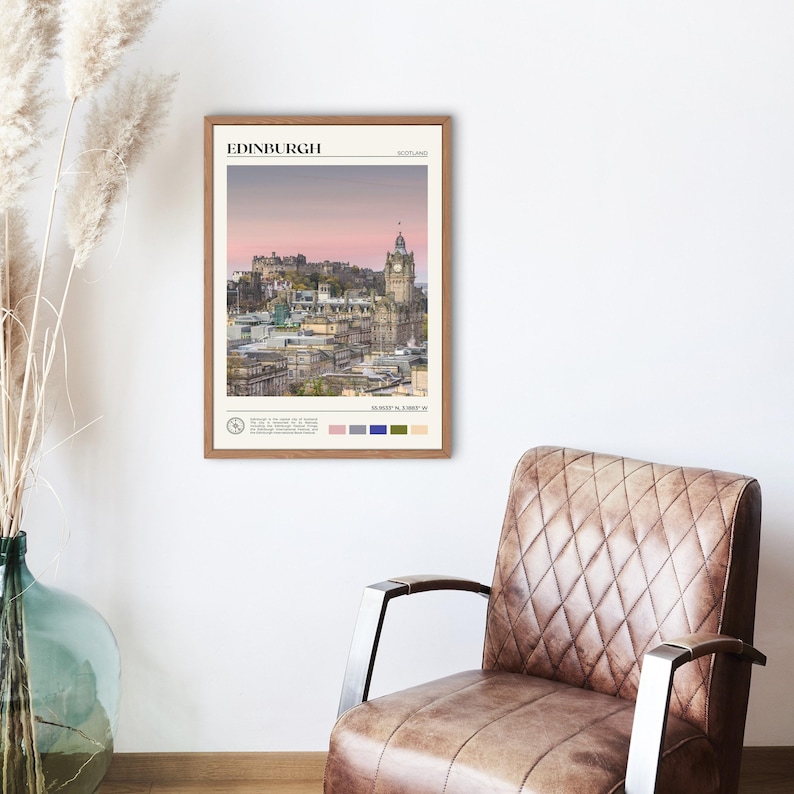 Foto real, Impresión de Edimburgo, Arte mural de Edimburgo, Póster de Edimburgo, Foto de Edimburgo, Impresión de póster de Edimburgo, Decoración de Edimburgo, Escocia imagen 2
