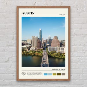 Real Photo, Austin Print, Austin Wall Art, Austin Poster, Austin Photo, Austin Poster Print, Auditorium Shores, Texas Poster, USA