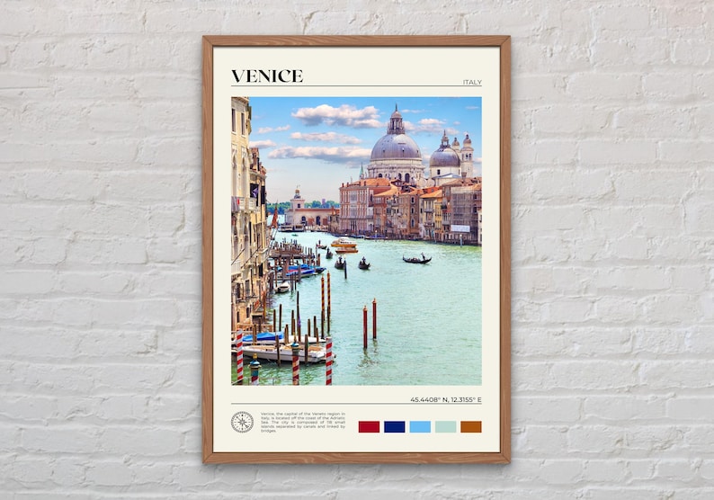 Riktigt foto, Venedig-tryck, Venedig väggkonst, Venedig affisch, Venedig foto, Venedig affischtryck, Venedig väggdekor, Italien affischtryck bild 1