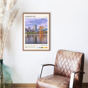 Real Photo, Cincinnati Print, Cincinnati Wall Art, Cincinnati Poster, Cincinnati Photo, Cincinnati Poster Print, Cincinnati Decor image 2
